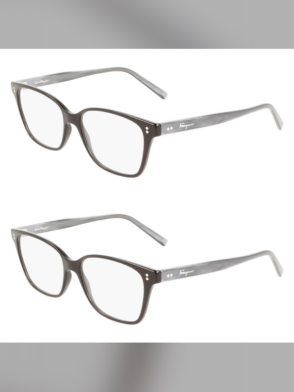 Salvatore Ferragamo Women's Gray Full-Rim Optical Glasses